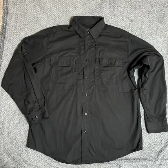 5.11 Tactical Men's Taclite Professional Long-Sleeve Work Shirt, Teflon Treated - Picture 7 of 12
